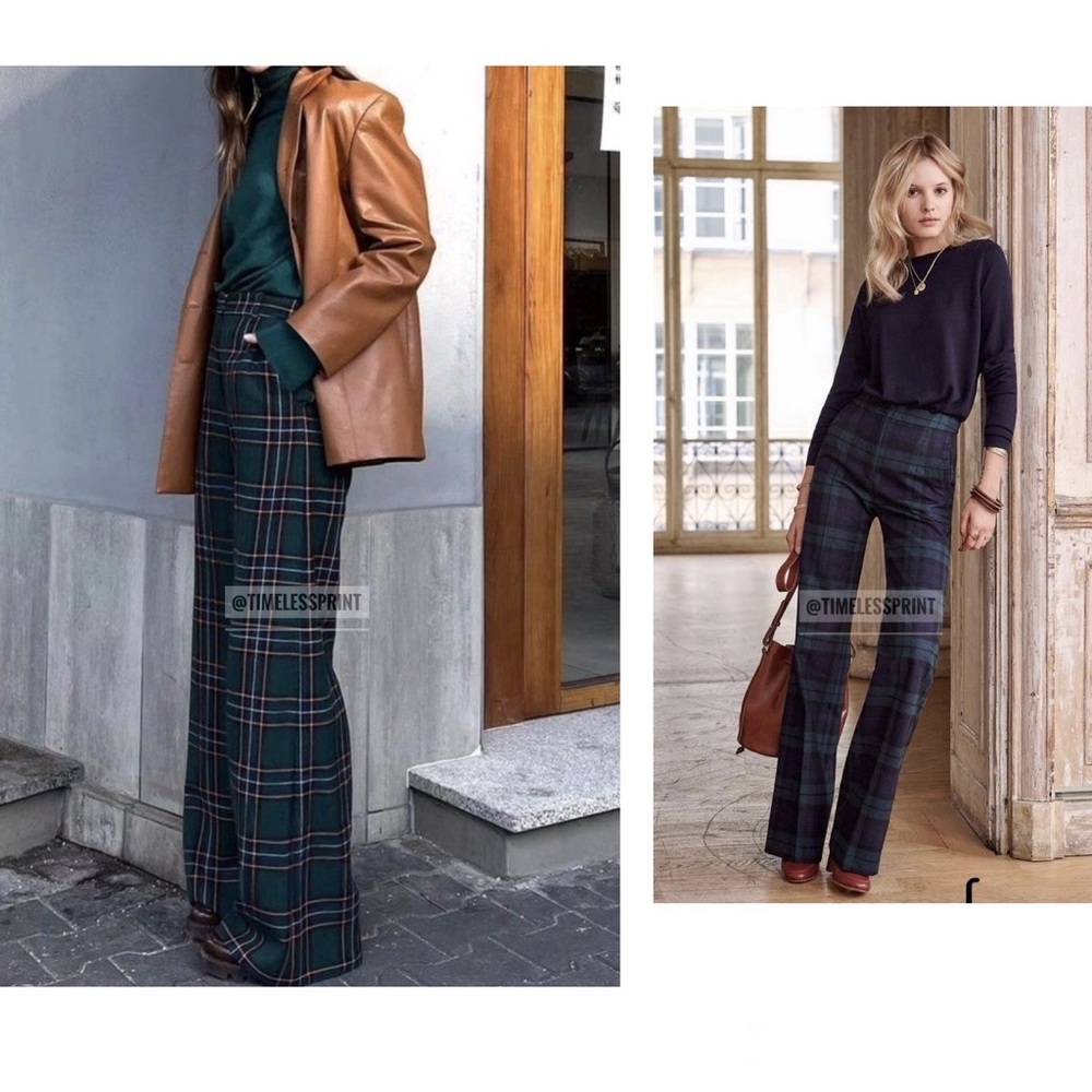 Plaid Blue/Green/Black Pants